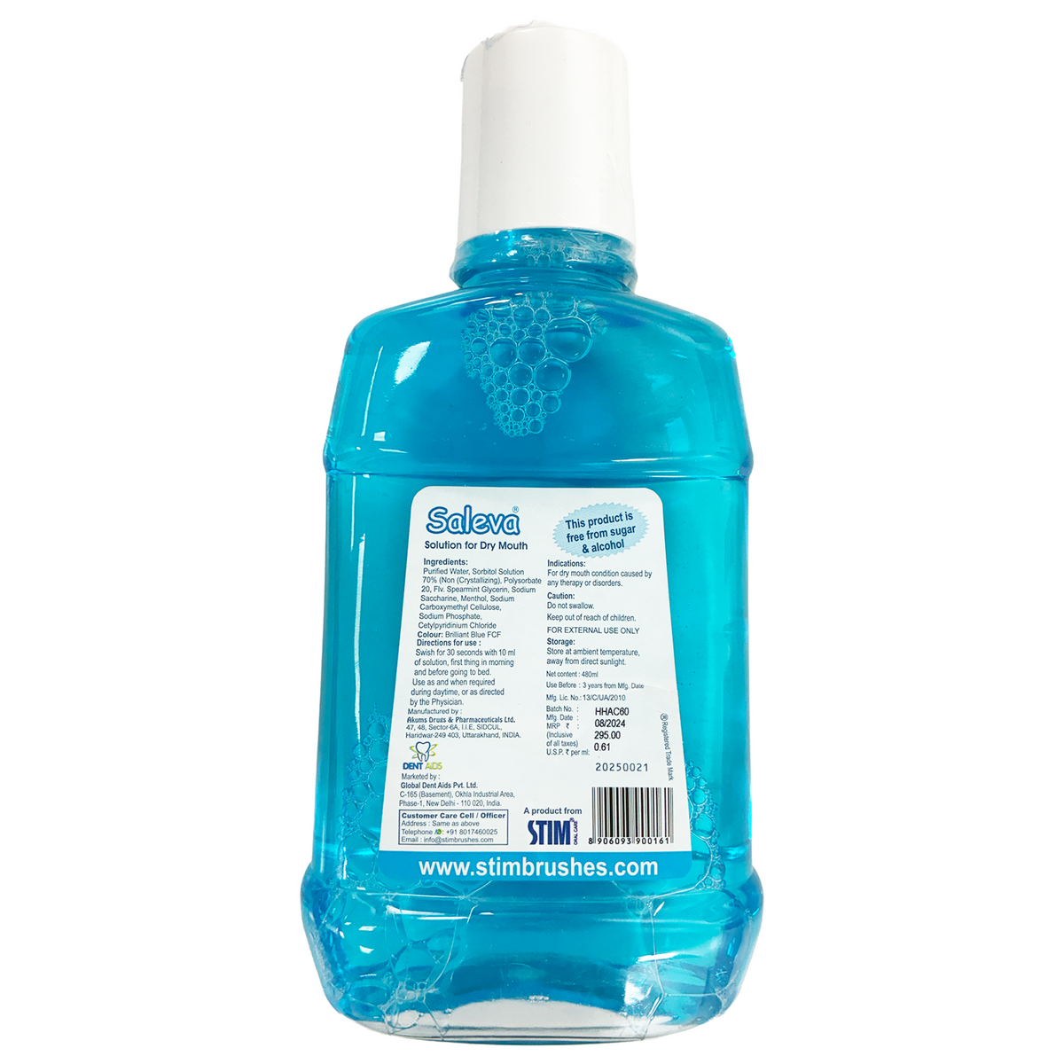 Saleva Mouthwash for Dry Mouth Stim Brushes