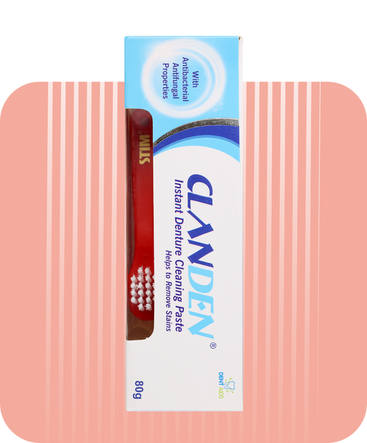 Clanden - Denture Cleaning Paste Stim Brushes