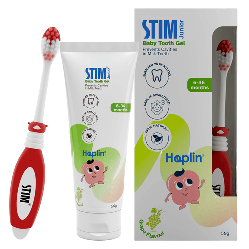 STIM Junior Baby Toothpaste 50g with Brush for ages 6–36 months