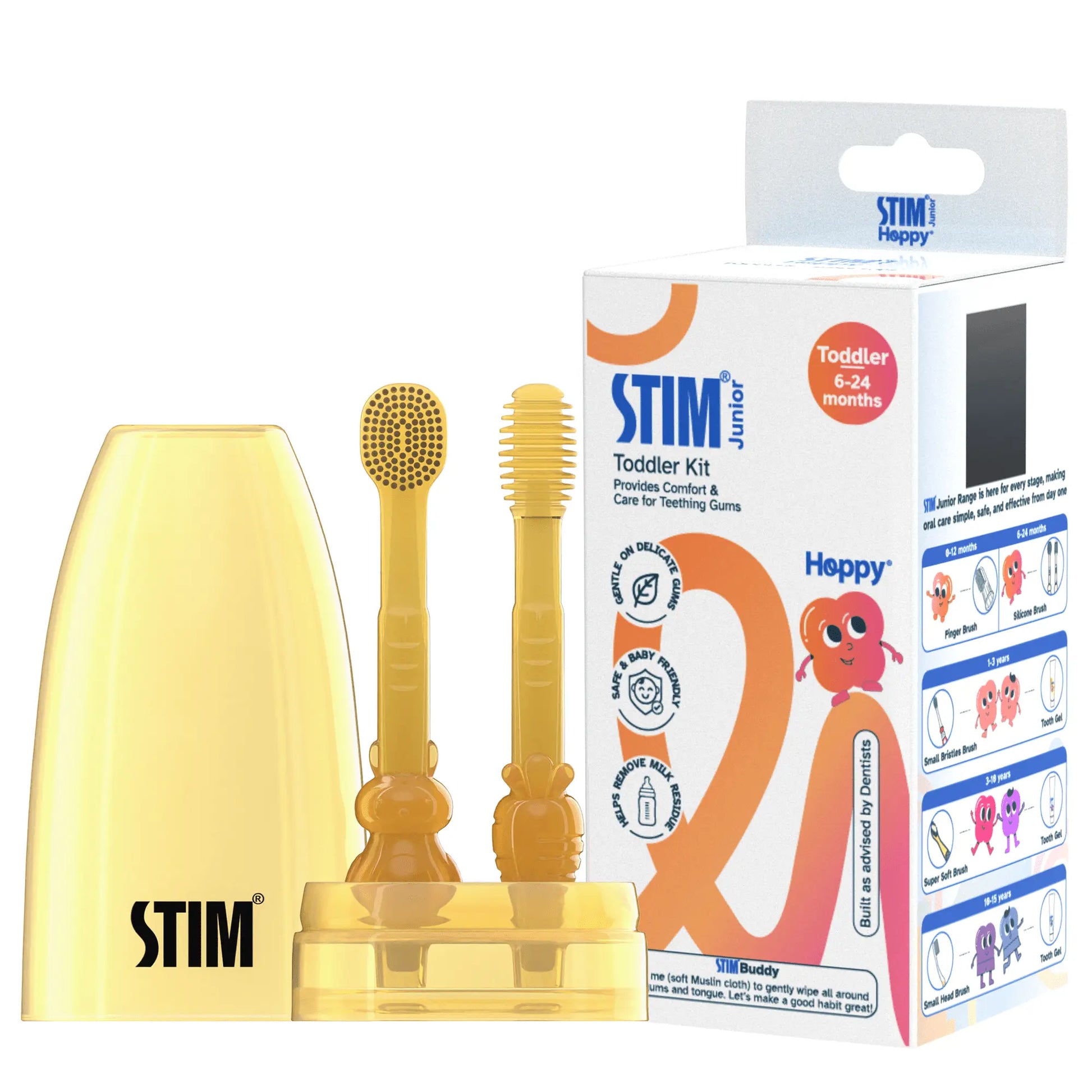 STIM Junior Silicone Toothbrush and Tongue Cleaner for Babies