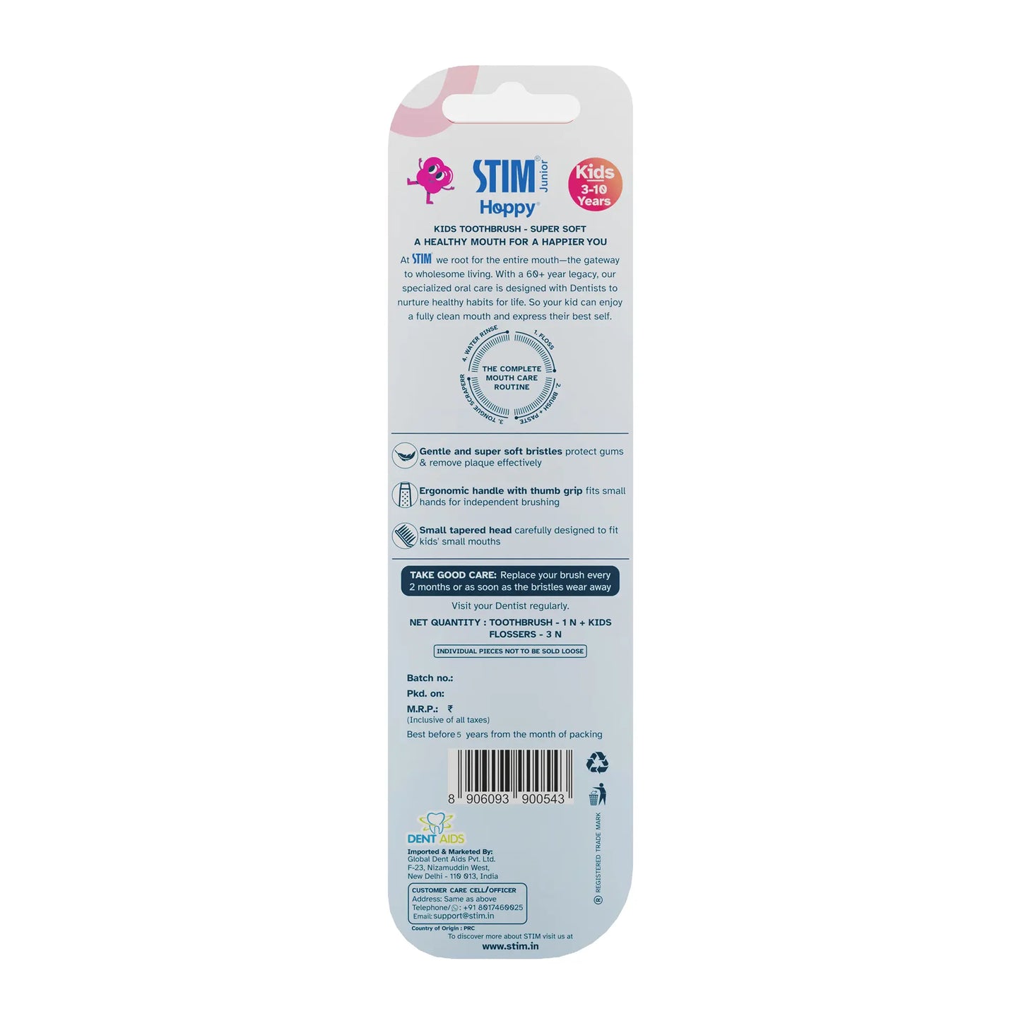 Highlighting toothbrush benefits: gentle on enamel, ergonomic grip, soft bristles, and floss picks included