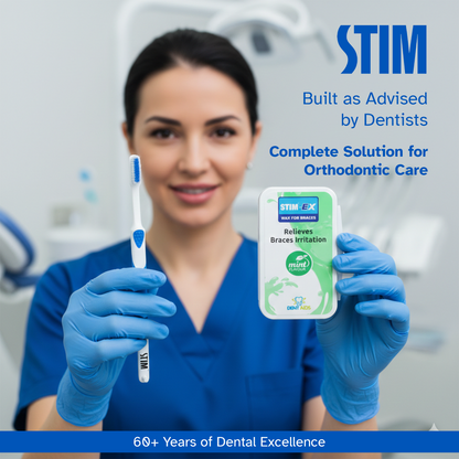 Braces Care Starter Kit (2 brushes + orthodontic wax)