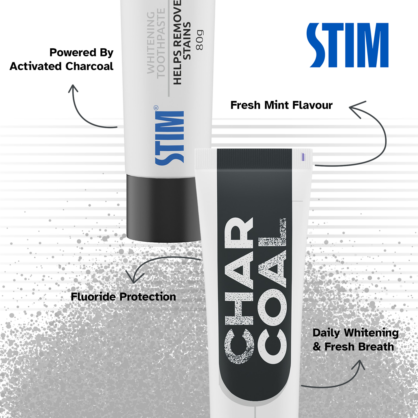 Charcoal toothpaste (Pack of 2)