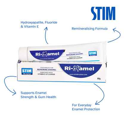 Ri-Namel Toothpaste to Re-mineralize Enamel Stim Brushes