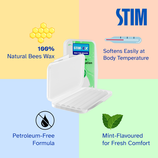 STIM - EX Wax strips for Braces (Pack of 2)