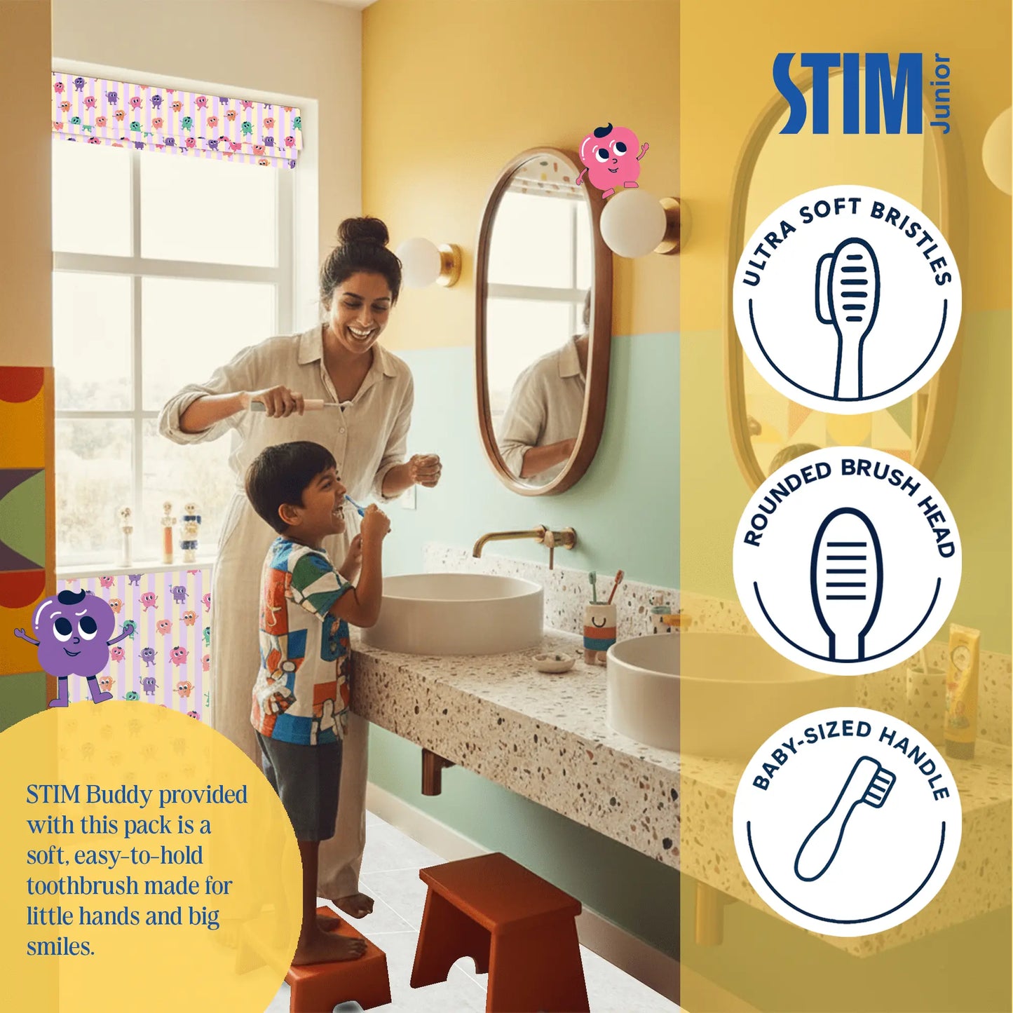 The products indicating toothpaste is 100% natural with SLS‑free and sugar‑free gentle formula