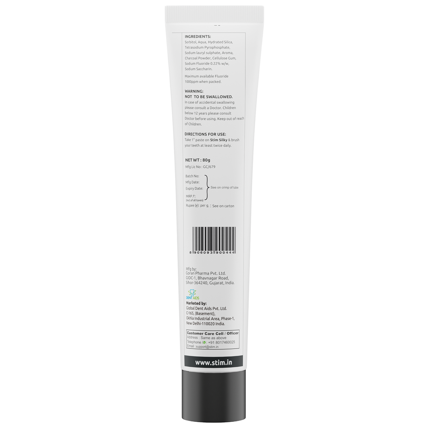 Charcoal toothpaste (Pack of 2)