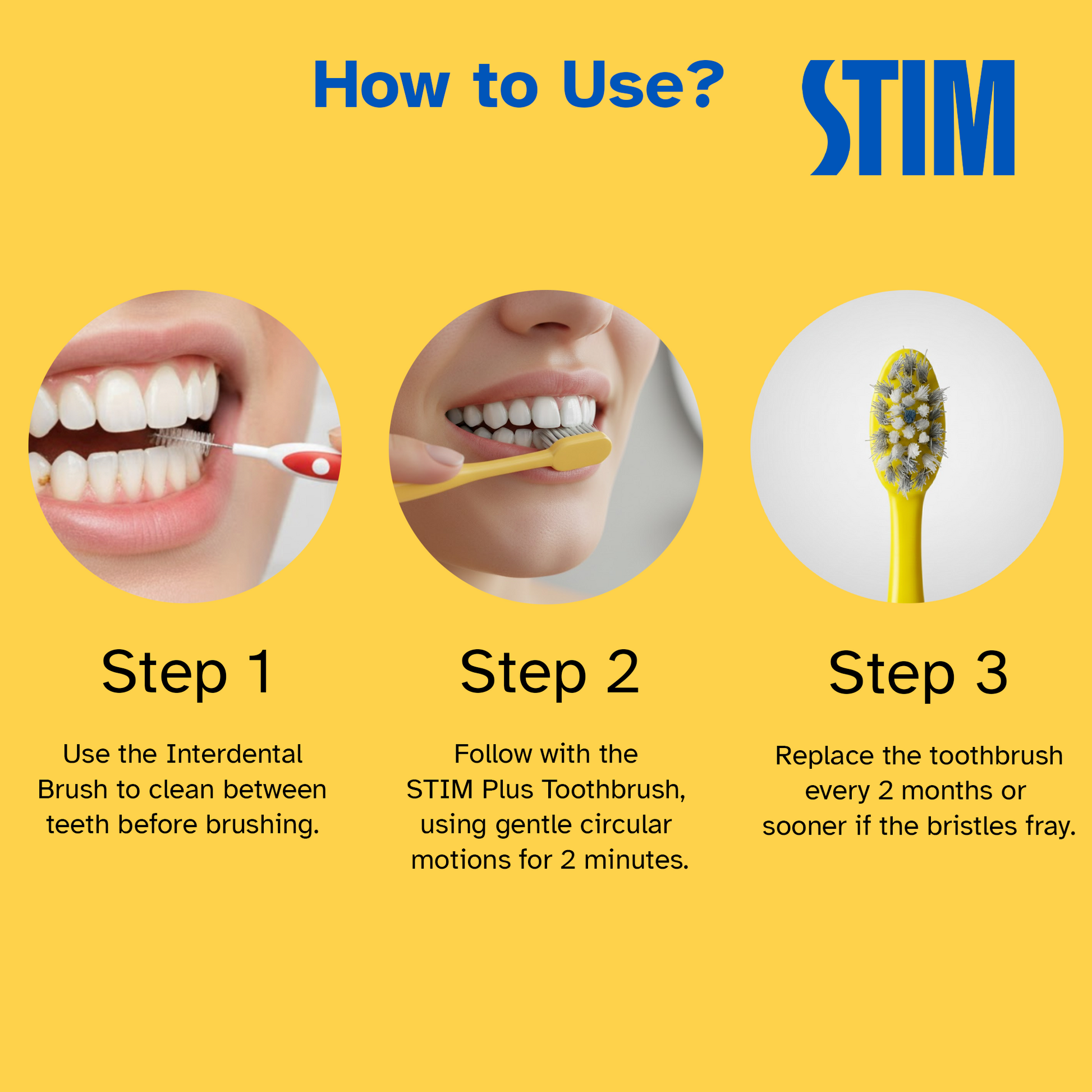 STIM Plus Toothbrush (Pack of 2) Stim Brushes
