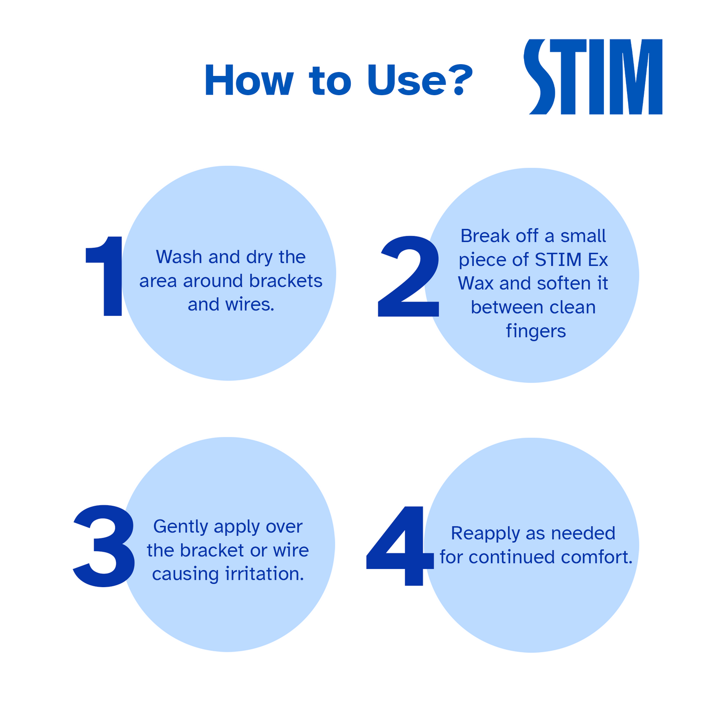 STIM - EX Wax strips for Braces (Pack of 2)
