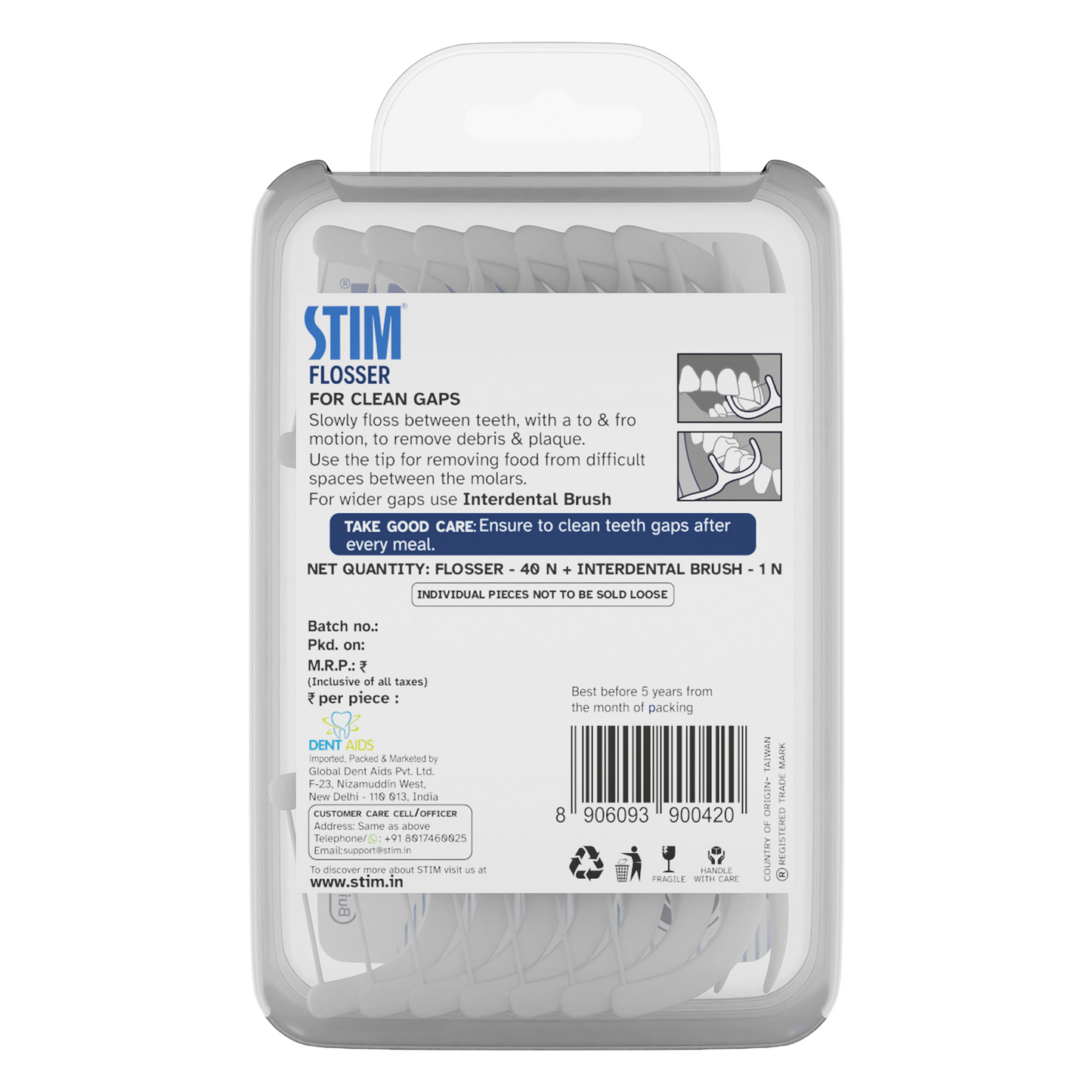 Flosser - Pick and Floss (Pack of 2)