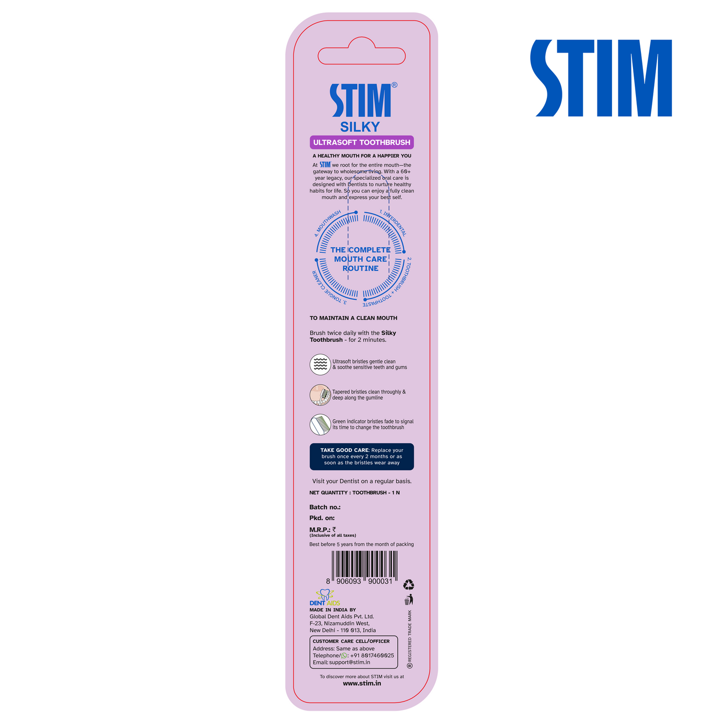 Silky Toothbrush for Sensitive Teeth (Pack of 3)