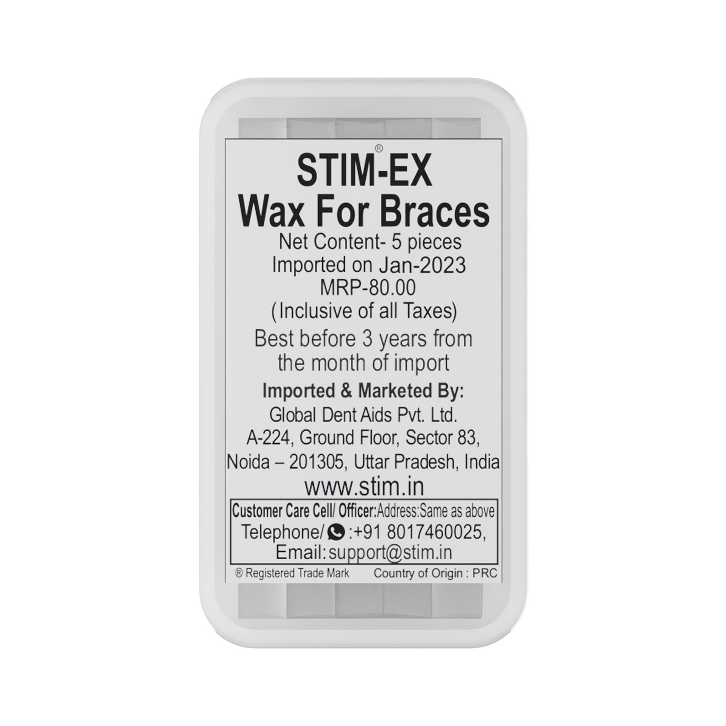 STIM - EX Wax strips for Braces (Pack of 2)
