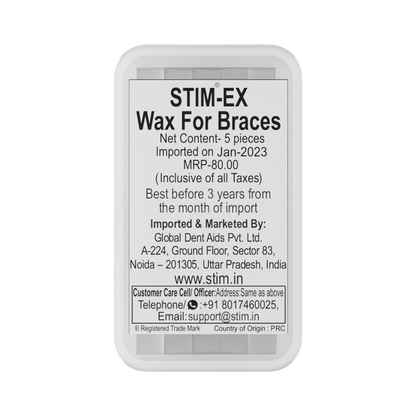 STIM - EX Wax strips for Braces (Pack of 2)