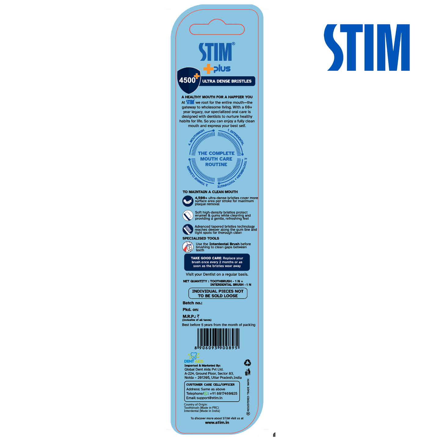 STIM Plus Toothbrush (Pack of 2) Stim Brushes