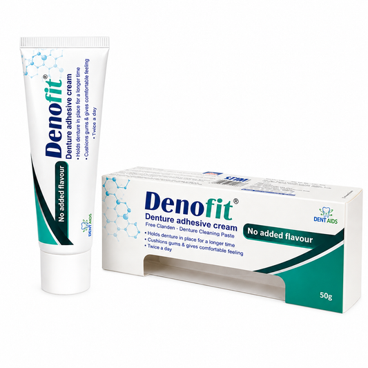 Denofit Denture Adhesive Cream 50g Stim Brushes