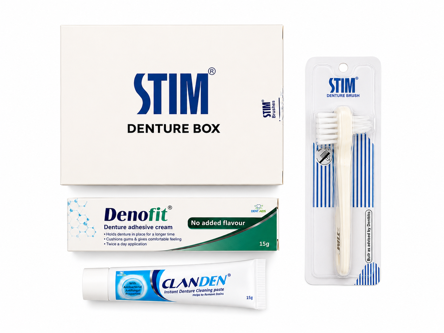 Denture Cleaning Kit Stim Brushes