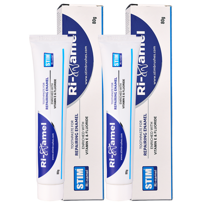 Ri-Namel Toothpaste to Re-mineralize Enamel (Pack of 2) Stim Brushes