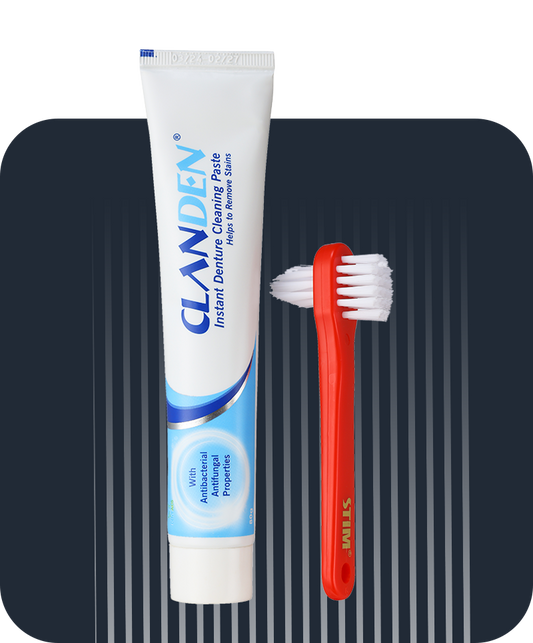 Clanden - Denture Cleaning Paste Stim Brushes