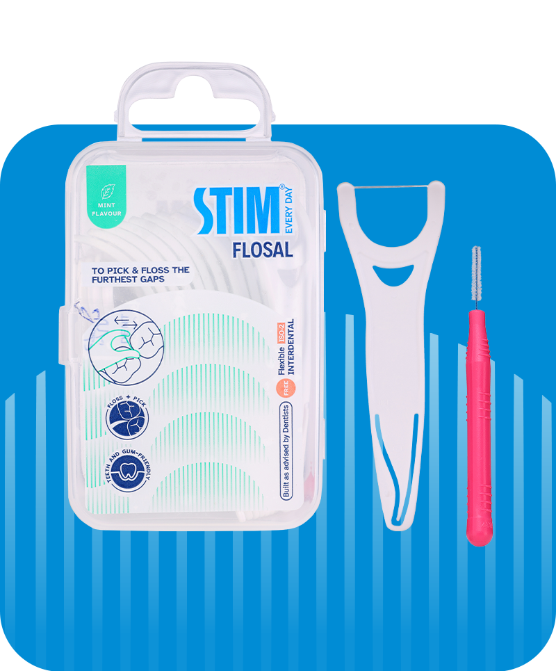 STIM Flosal - Pick and Floss - Right Angle Stim Brushes