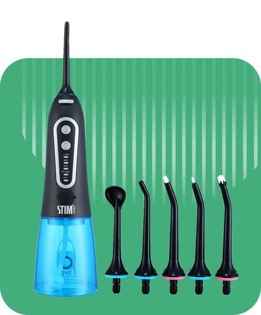 STIM Hydra Portable Oral Irrigator Water Flosser Stim Brushes