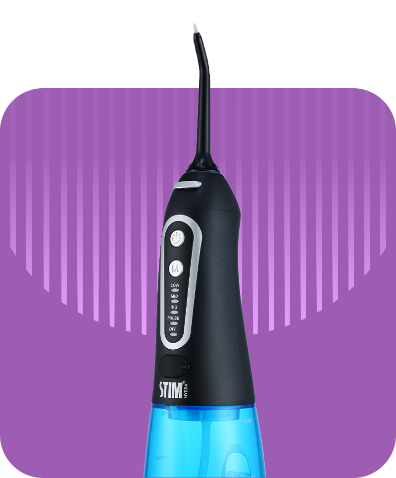 STIM Hydra Portable Oral Irrigator Water Flosser Stim Brushes