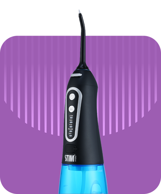 STIM Hydra Portable Oral Irrigator Water Flosser Stim Brushes