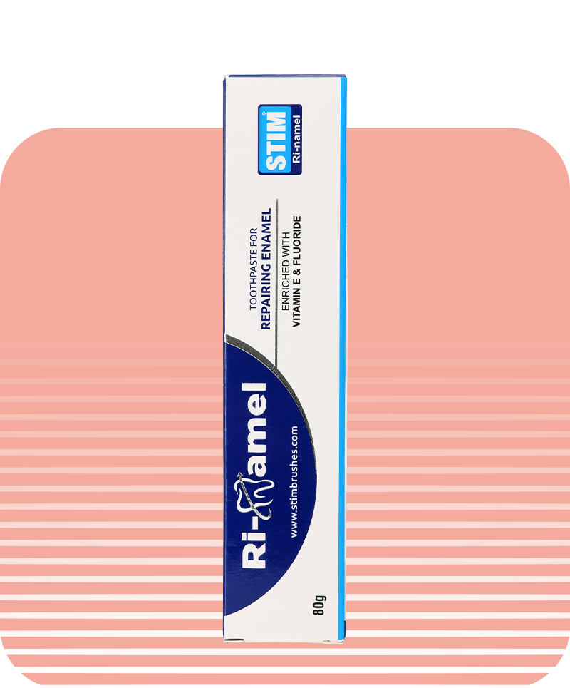STIM Ri-Namel Toothpaste to Re-mineralize Enamel Stim Brushes