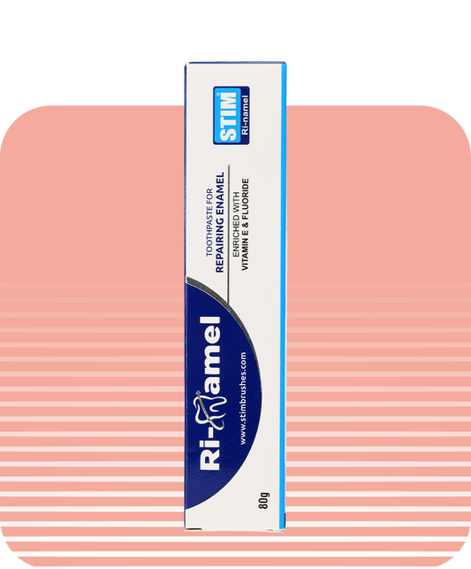 STIM Ri-Namel Toothpaste to Re-mineralize Enamel Stim Brushes