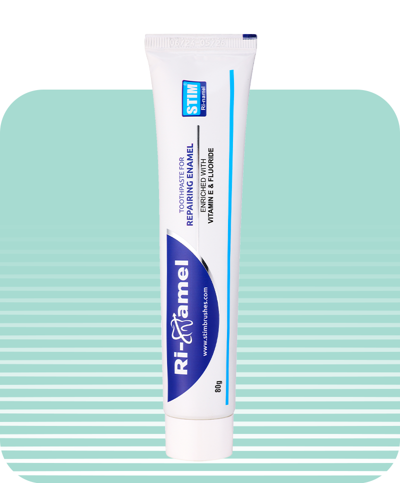 STIM Ri-Namel Toothpaste to Re-mineralize Enamel Stim Brushes